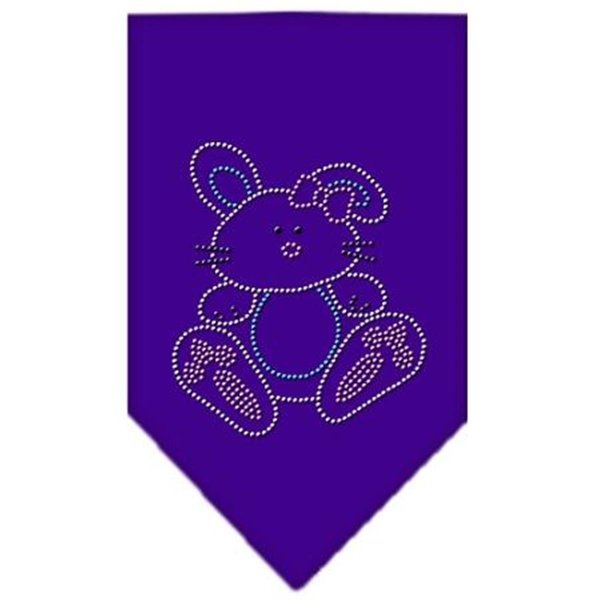 Unconditional Love Bunny Rhinestone Bandana Purple Large UN908169